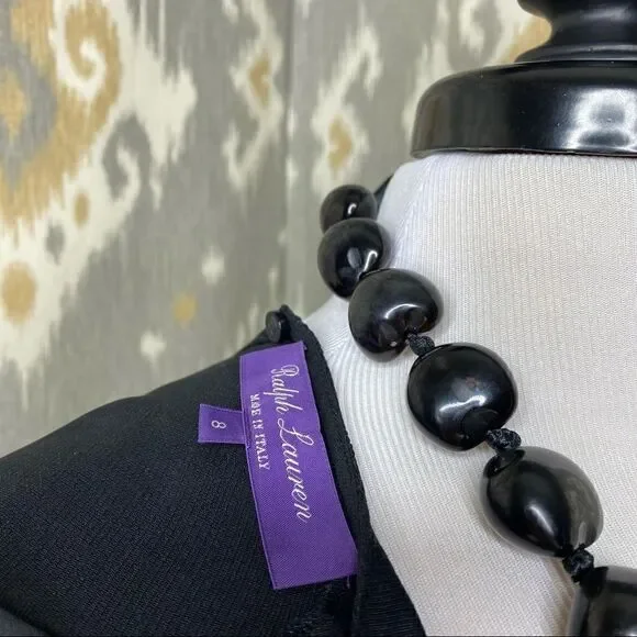 Ralph Lauren Spring/Summer 2015 Black Silk Shantung Sleeveless Tunic Blouse - Picture 8 of 16